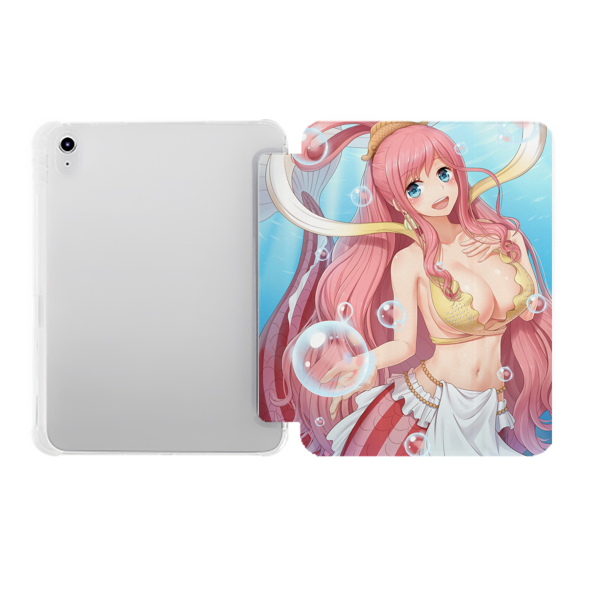 （画像用） ワンピース ONE PIECE IPad ケース ペン収納付き 三つ折りスタンド PUレザー×シリコン 対応機種9.5/10.5/10.9インチ